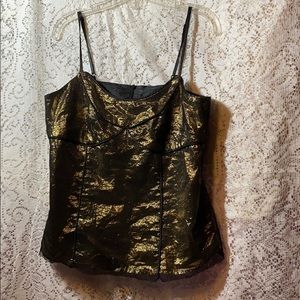 Marc Jacobs gold and black tank